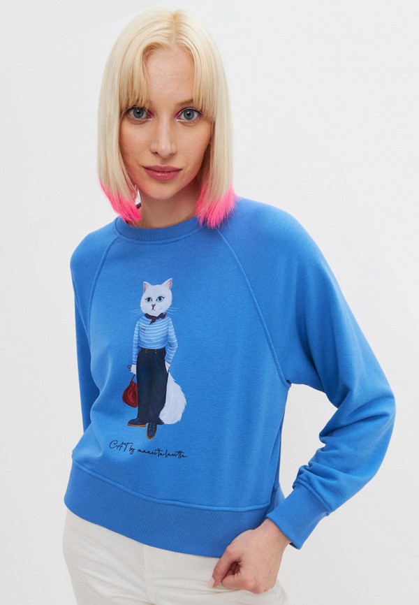 

Свитшот Manii'ta Lacitta, Голубой, Cat