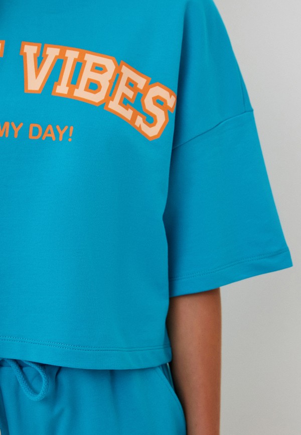 Футболка Befree бирюзовый, размер 42, фото 4