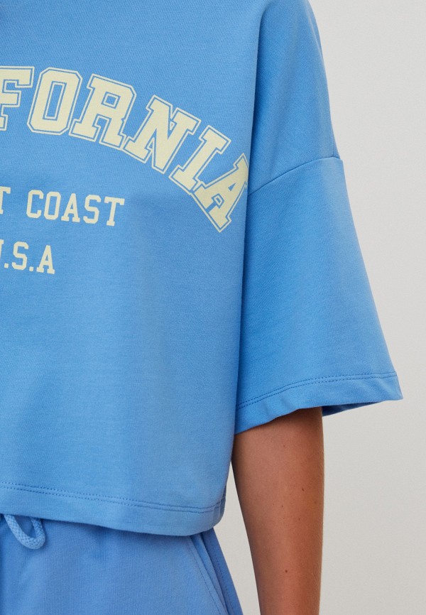 Футболка Befree голубой, размер 44, фото 4