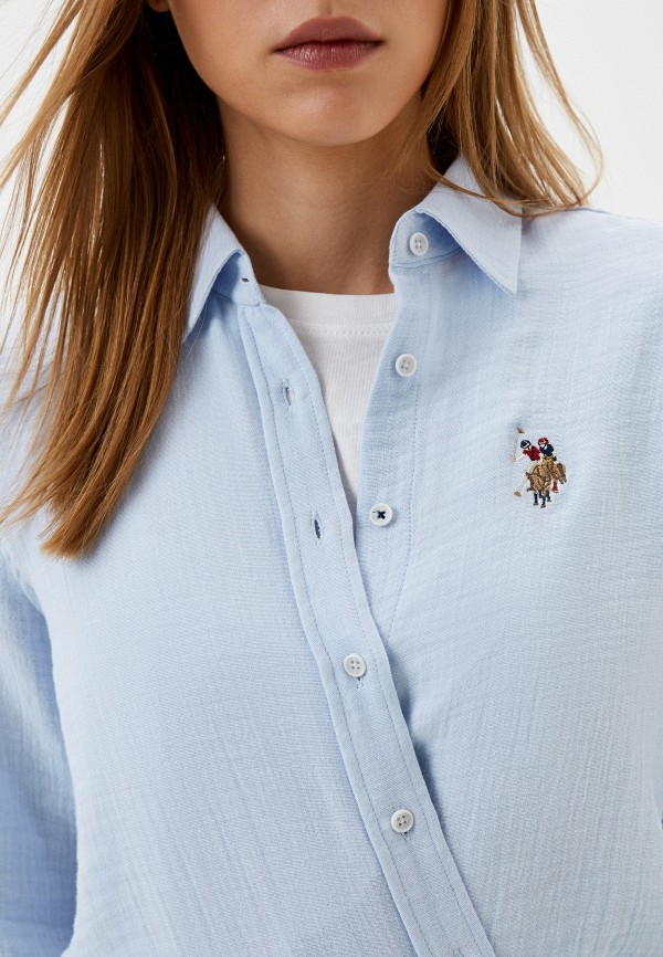 Рубашка U.S. Polo Assn. цвет Голубой  Фото 4