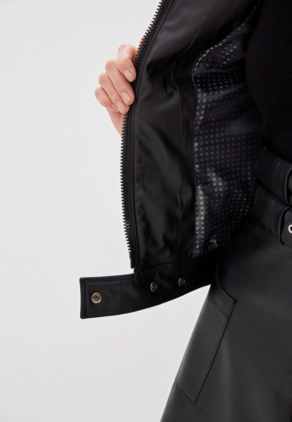Куртка кожаная Alasia Fashion House цвет черный  Фото 4