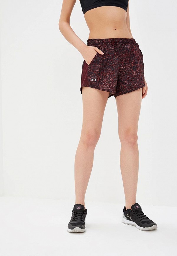 

Шорты спортивные Under Armour, Бордовый, Fly By Printed Short