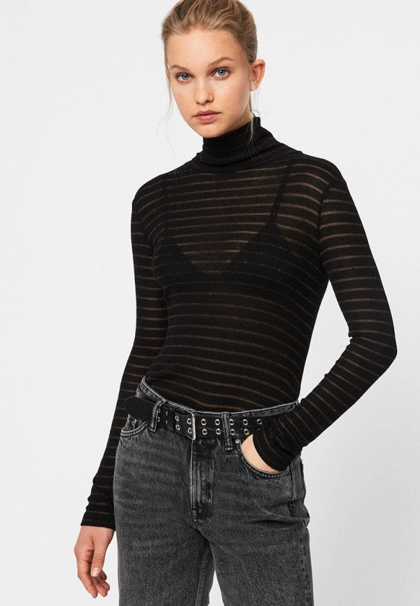 

Водолазка AllSaints, Черный, ESME SHIMMER STRIPE