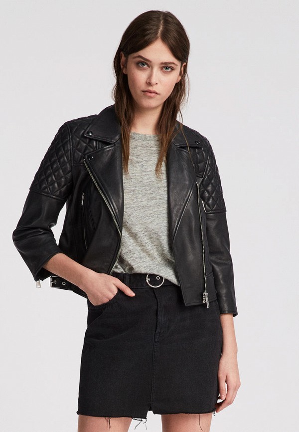 

Куртка кожаная AllSaints, Черный, BEATTIE BIKER
