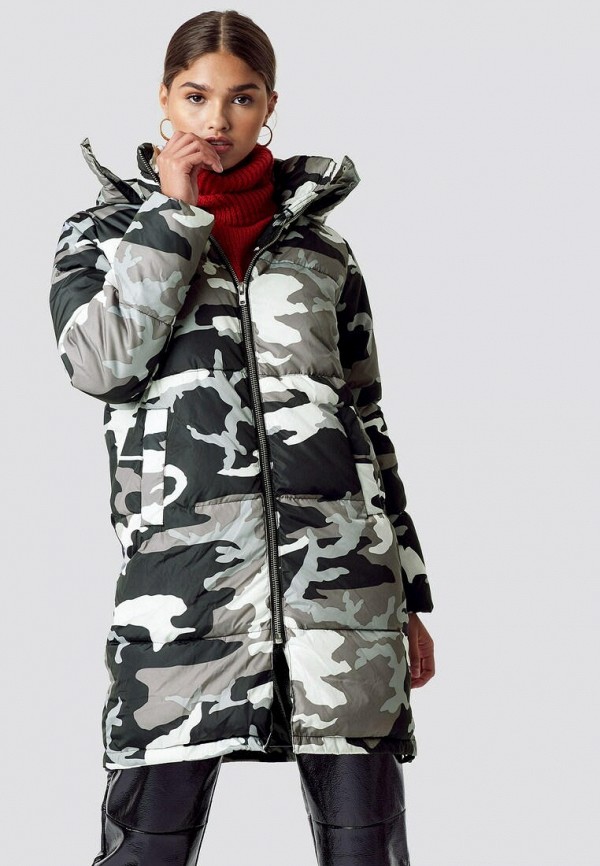 

Куртка утепленная NA-KD, Разноцветный, Long Camo
