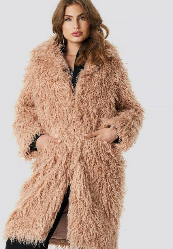 

Шуба NA-KD, Розовый, Faux Fur Long