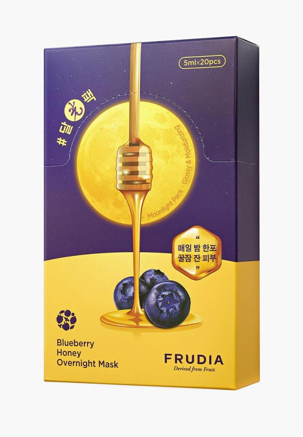 

Маска для лица Frudia, Белый, питательная ночная с черникой и медом 20 саше по 5 мл