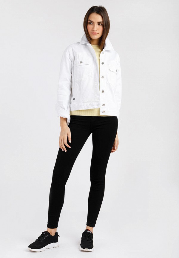 Куртка джинсовая Finn Flare цвет белый  Фото 2