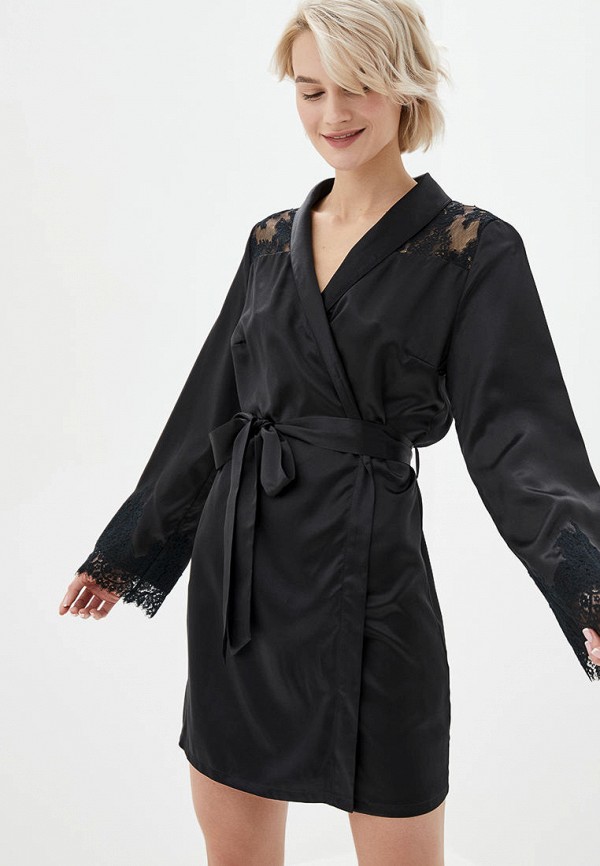 

Халат домашний Reine Rouge, Черный, Reine Rouge MP002XW0HUF8