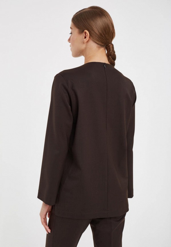 Блуза Pattern цвет коричневый  Фото 3