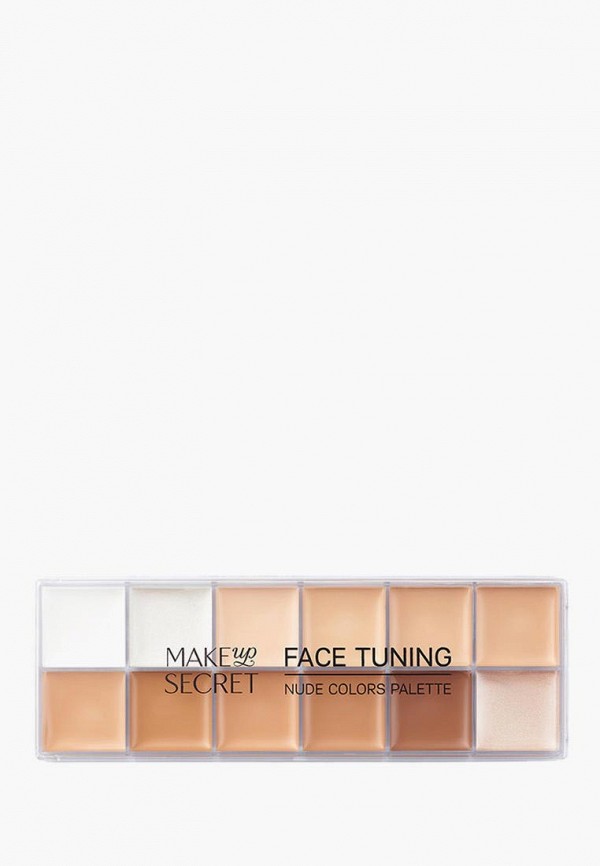 

Палитра для макияжа Make-Up Secret, Бежевый, Face Tuning, 12*6 г, Nude Colors