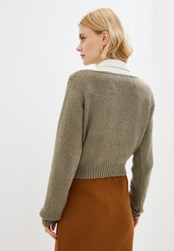 Пуловер Avemod цвет хаки  Фото 3