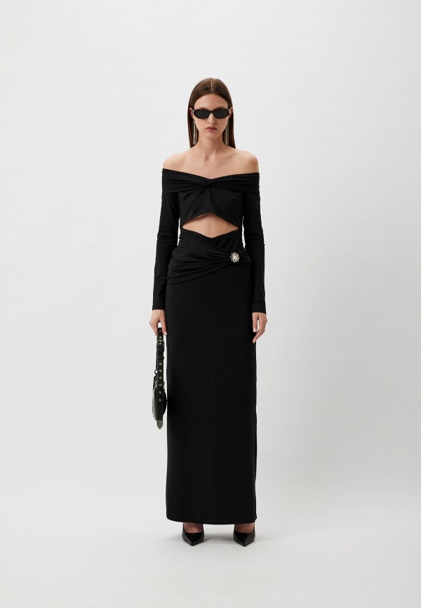 

Платье Berhasm, Черный, Draped maxi dress