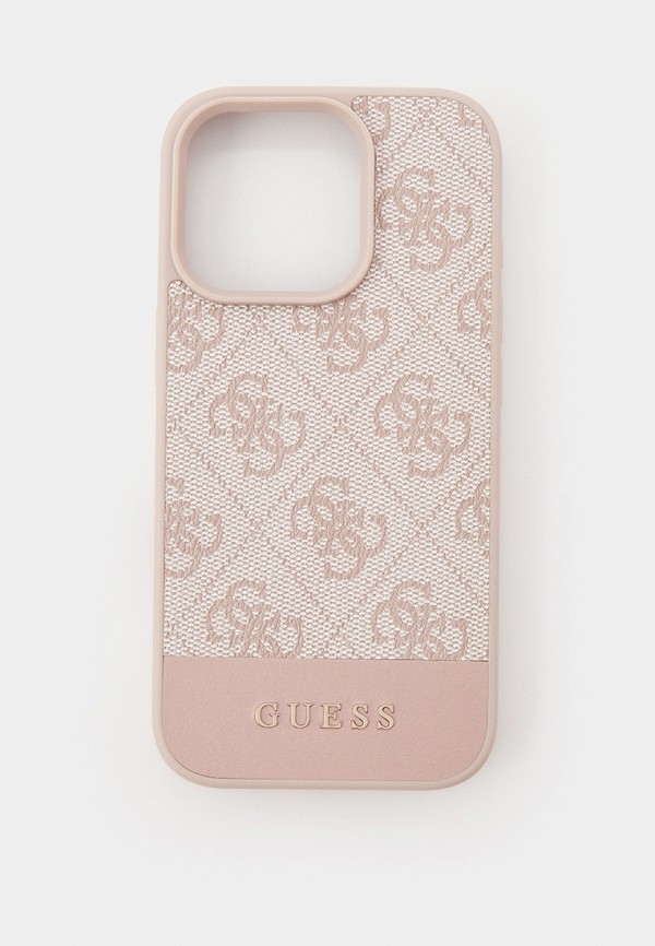 Чехол для iPhone Guess 16 Pro, из экокожи PU leather Metal logo