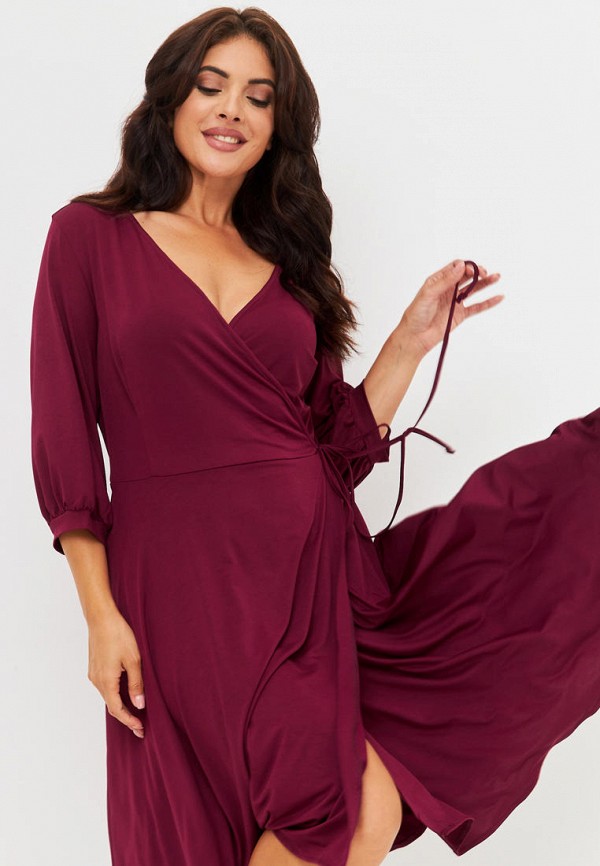 Платье Lacitta бордовый, размер 52, фото 6