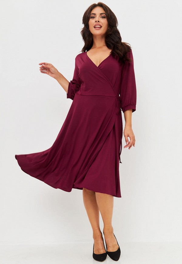 Платье Lacitta бордовый, размер 52, фото 2