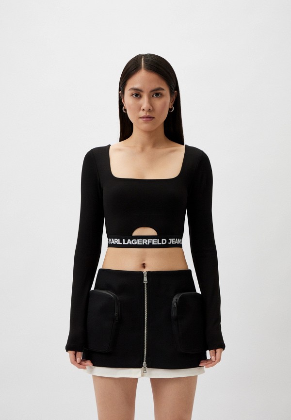 

Лонгслив Karl Lagerfeld Jeans, Черный