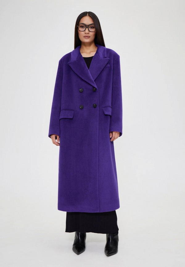 Пальто SashaOstrov цвет Фиолетовый 