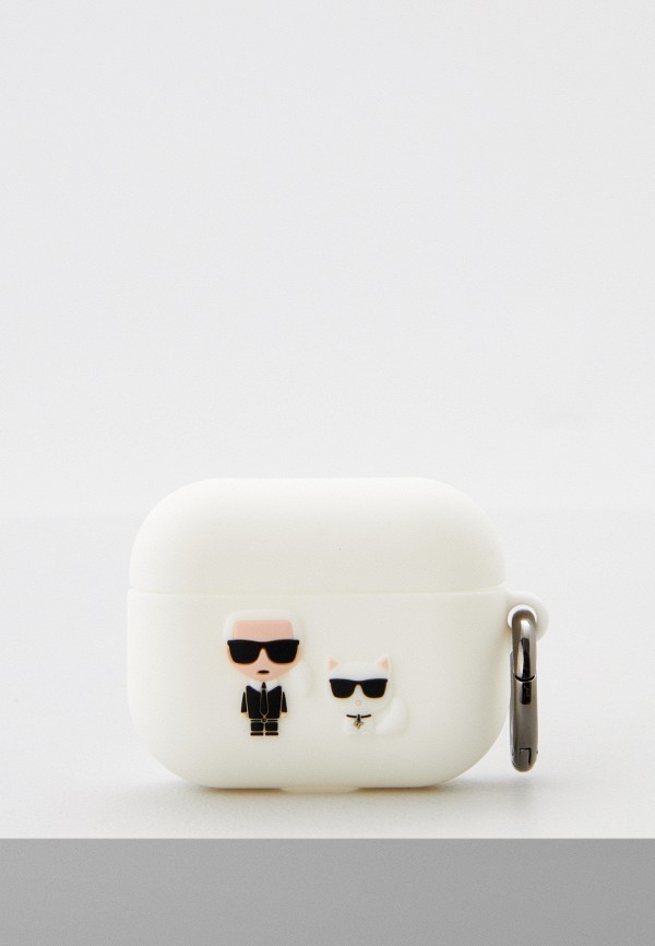 

Чехол для наушников Karl Lagerfeld, Белый, Airpods Pro, силиконовый Silicone