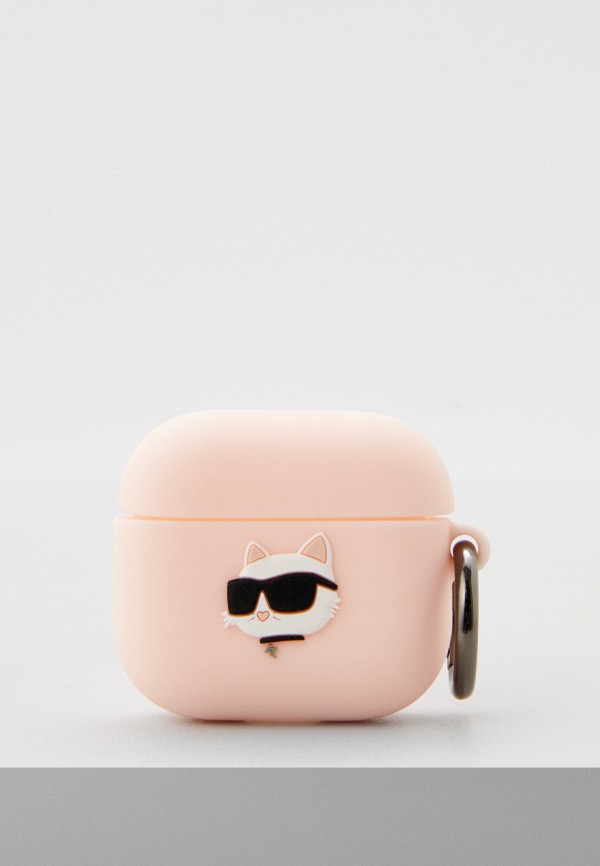 

Чехол для наушников Karl Lagerfeld, Розовый, Airpods 3 силиконовый Silicone