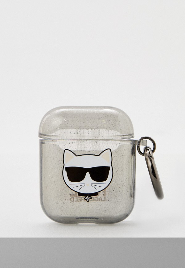 

Чехол для наушников Karl Lagerfeld, Серый, Airpods 1/2, силиконовый TPU