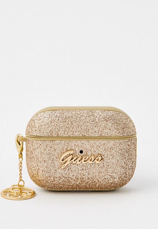 

Чехол для наушников Guess, Золотой, Airpods Pro 2 с блестками Glitter flakes