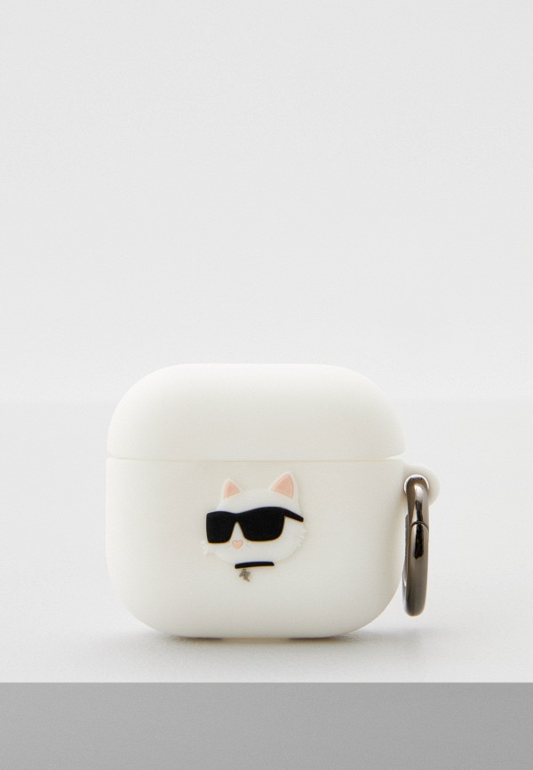 

Чехол для наушников Karl Lagerfeld, Белый, Airpods 3 силиконовый Silicone