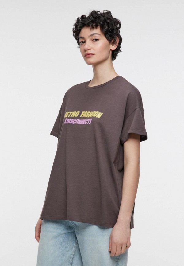 Футболка Befree коричневый, размер 48, фото 4