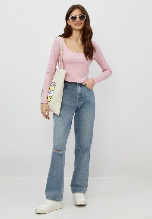 Лонгслив Modis розовый, размер 44, фото 2