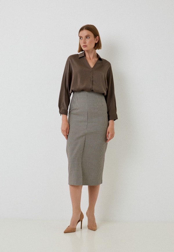 Блуза O'stin коричневый, размер 46, фото 2