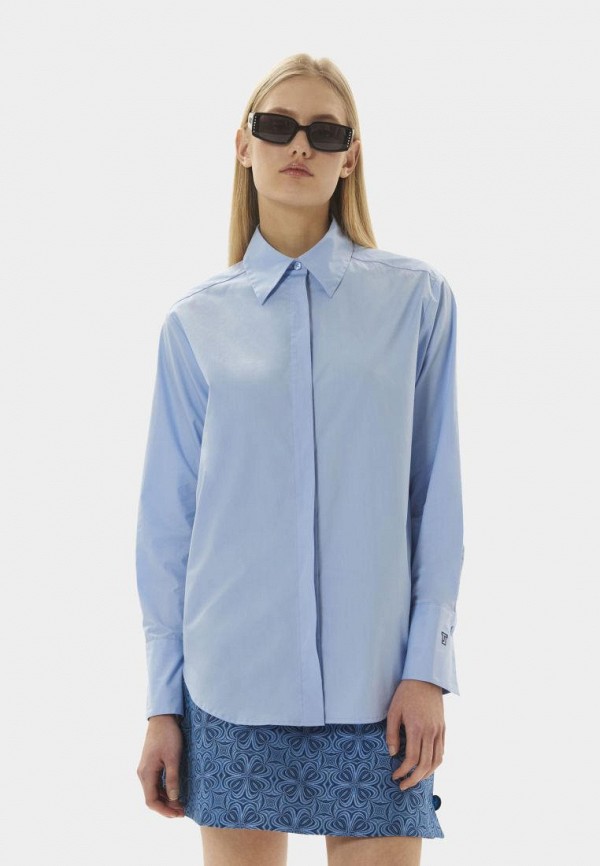 Рубашка Tara Jarmon голубого цвета