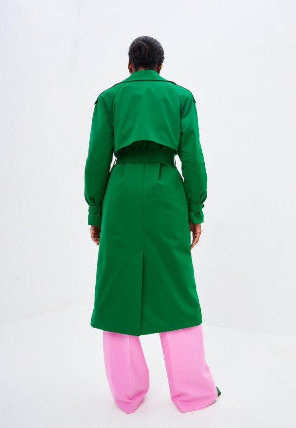 Плащ Noele Boutique зеленый, размер 52, фото 3