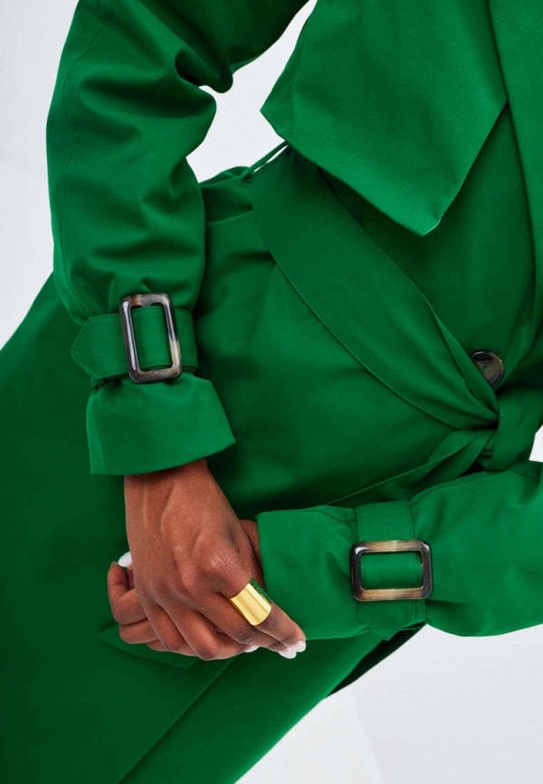 Плащ Noele Boutique зеленый, размер 52, фото 7