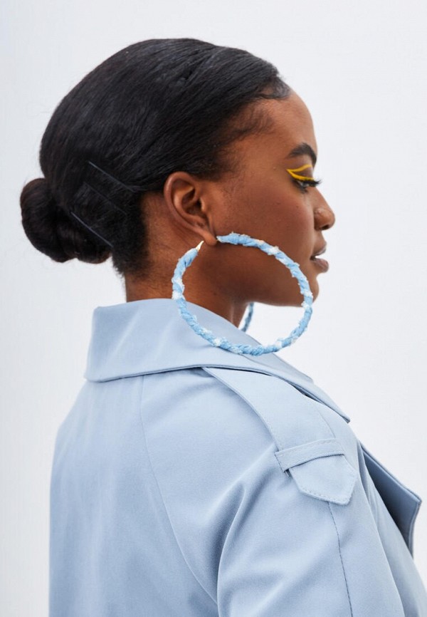 Плащ Noele Boutique голубой, размер 52, фото 7