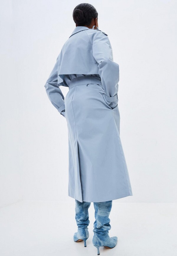 Плащ Noele Boutique голубой, размер 52, фото 3