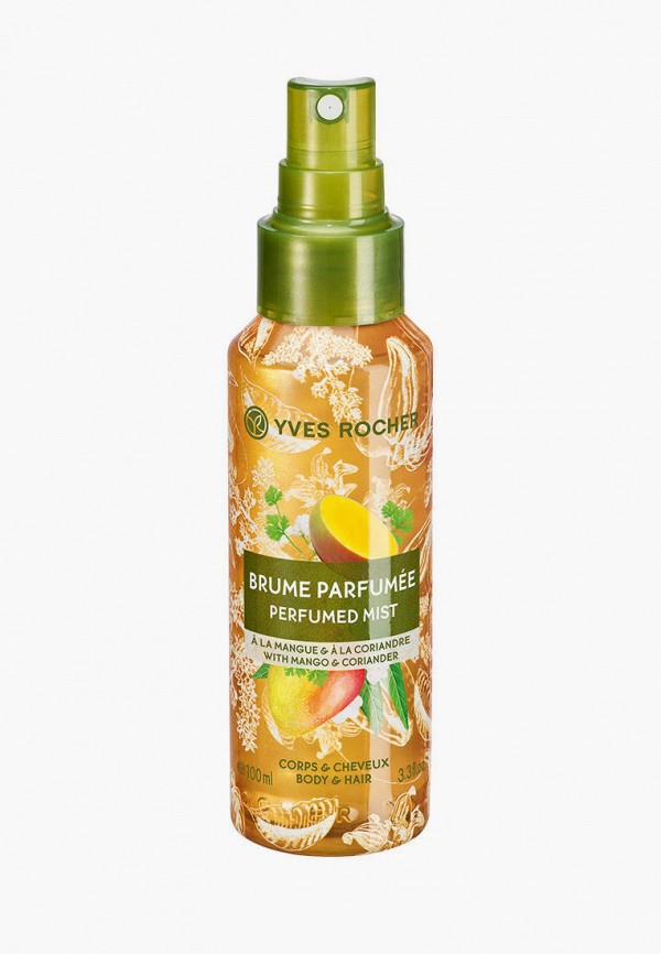 

Спрей для тела Yves Rocher, Прозрачный, парфюмированный «Манго и Кориандр», 100 мл