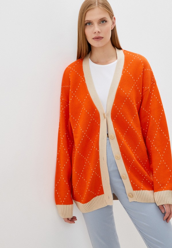 Кардиган Kivi Clothing цвет оранжевый 
