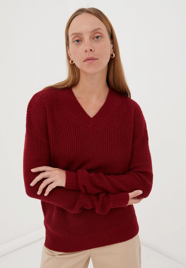 Пуловер Finn Flare бордового цвета