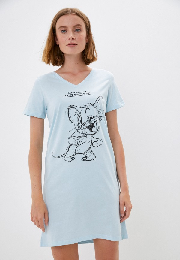 

Платье домашнее Sela, Голубой, TOM&JERRY