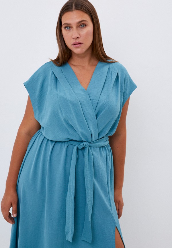 Платье Modis бирюзовый, размер 58, фото 2