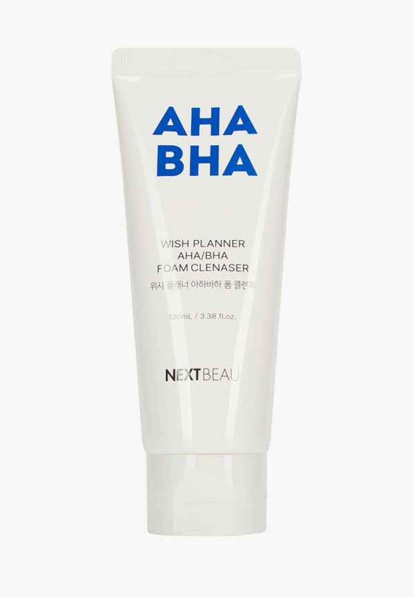 

Пенка для умывания Nextbeau, Белый, Очищающая с AHA/BHA кислотами для проблемной кожи, 100 мл