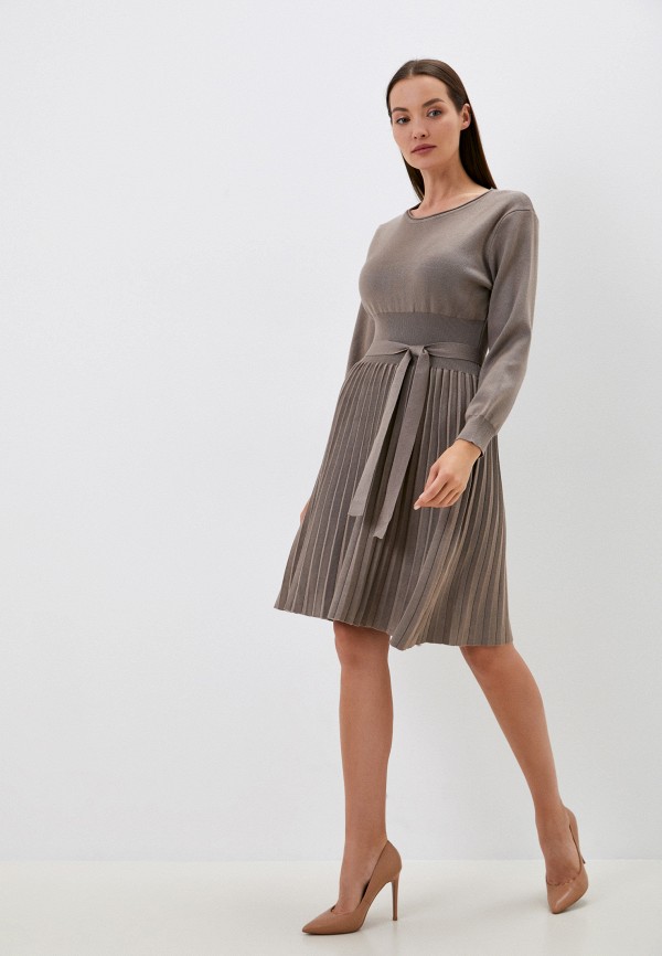 Платье Lulez коричневый, размер 50, фото 2