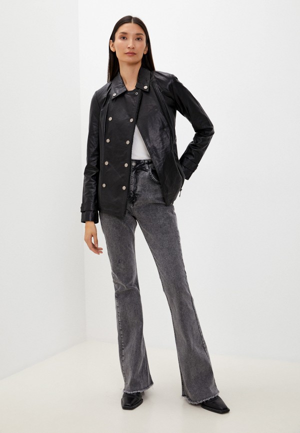 фото Куртка кожаная снежная королева