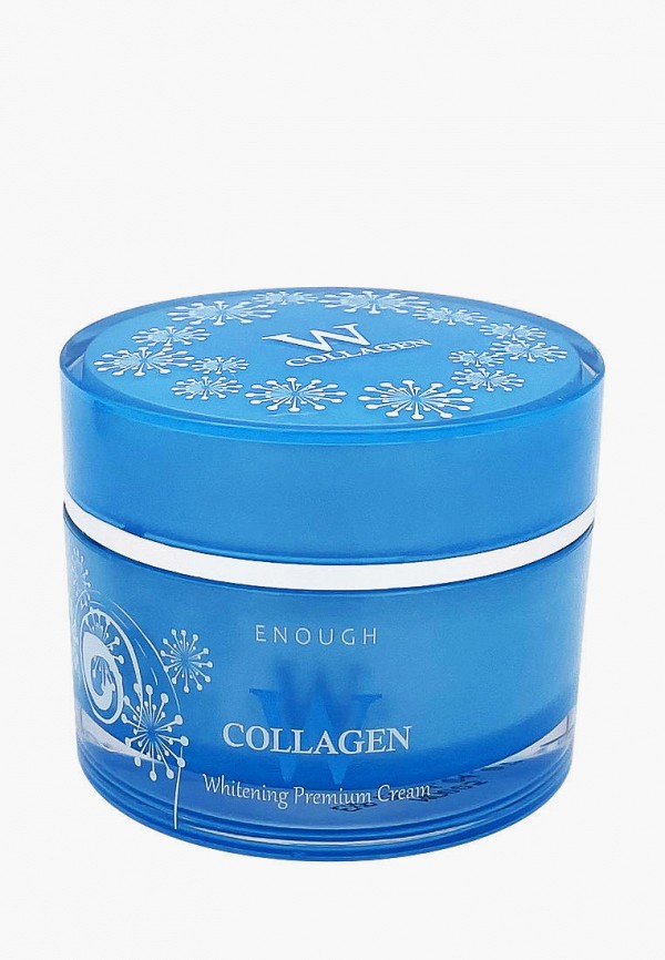

Крем для лица Enough, Голубой, W Collagen Whitening Essential Cream Крем для лица осветляющий с коллагеном, 50 г