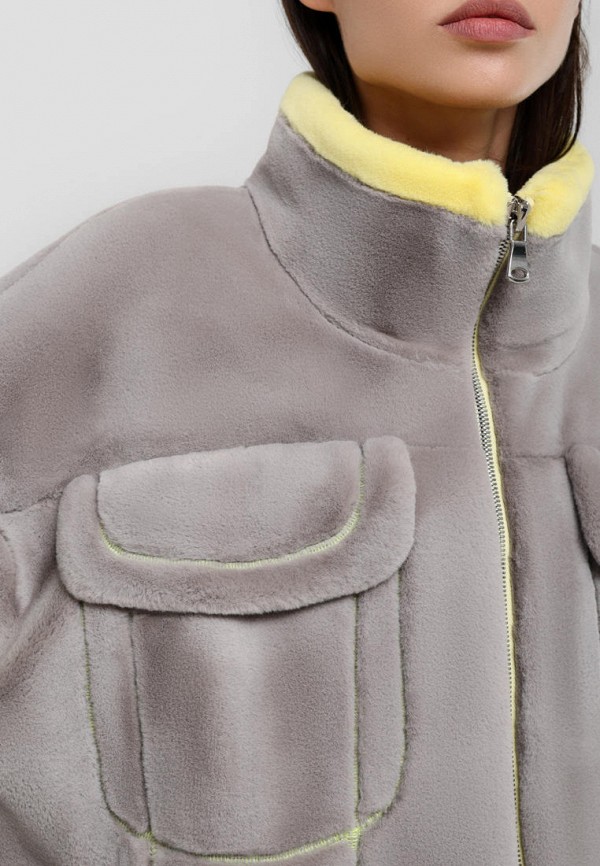 Шуба Alef серый, размер 44, фото 6