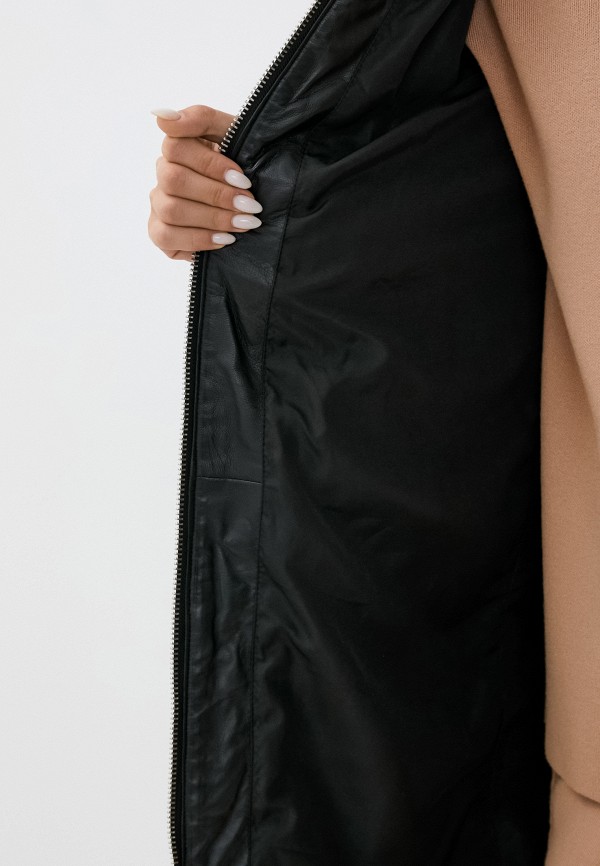 фото Куртка кожаная утепленная снежная королева