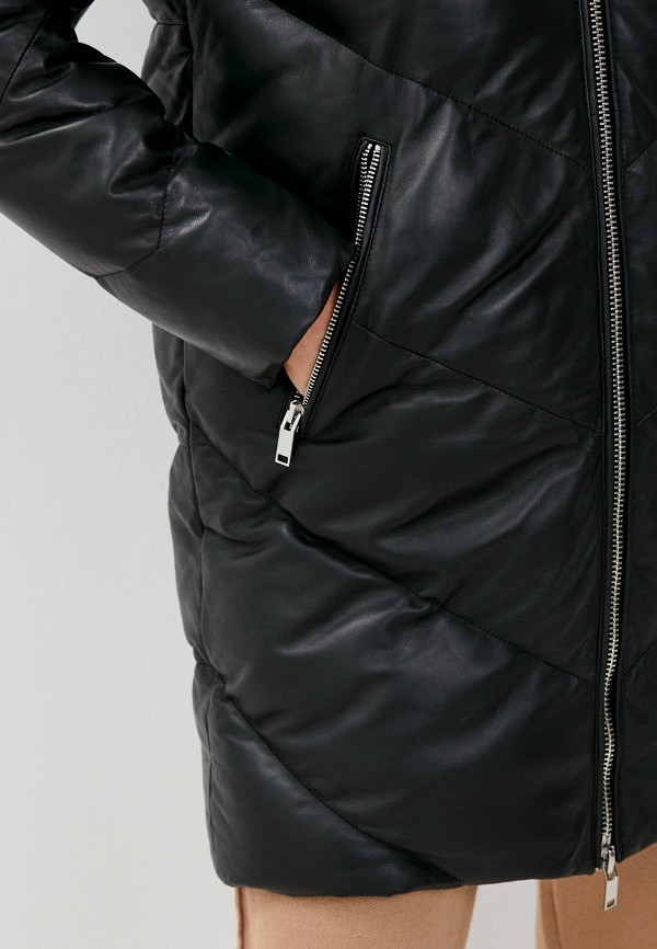 фото Куртка кожаная утепленная снежная королева