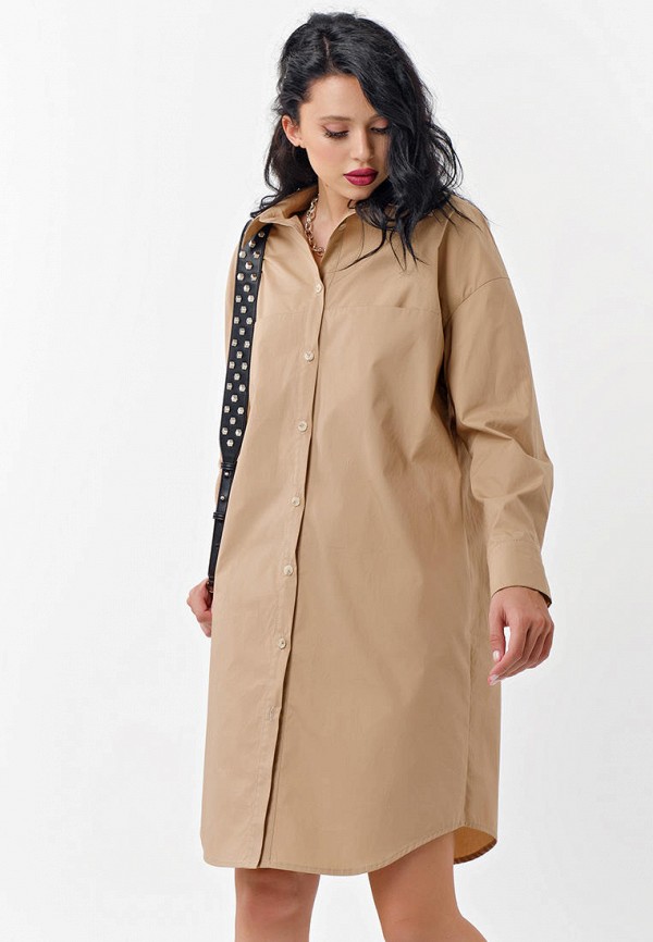 Платье Fly бежевый, размер 44, фото 5