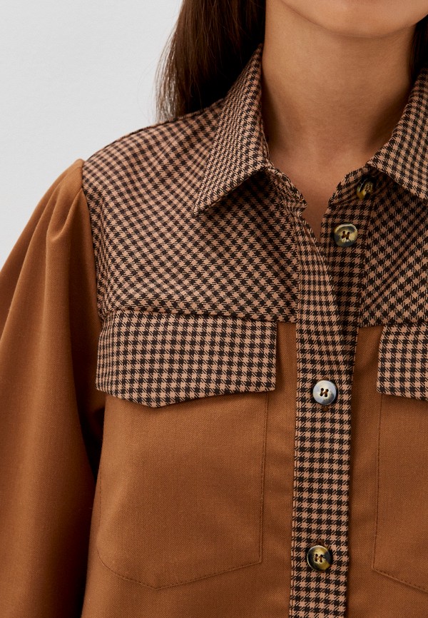 Блуза Agenda коричневый, размер 50, фото 4