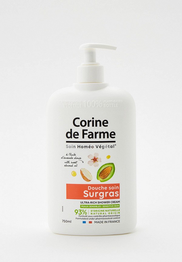Гель для душа Corine de Farme с увлажняющим и смягчающим действием средства для гигиены corine de farme гель для душа для интимной гигиены с пребиотиками